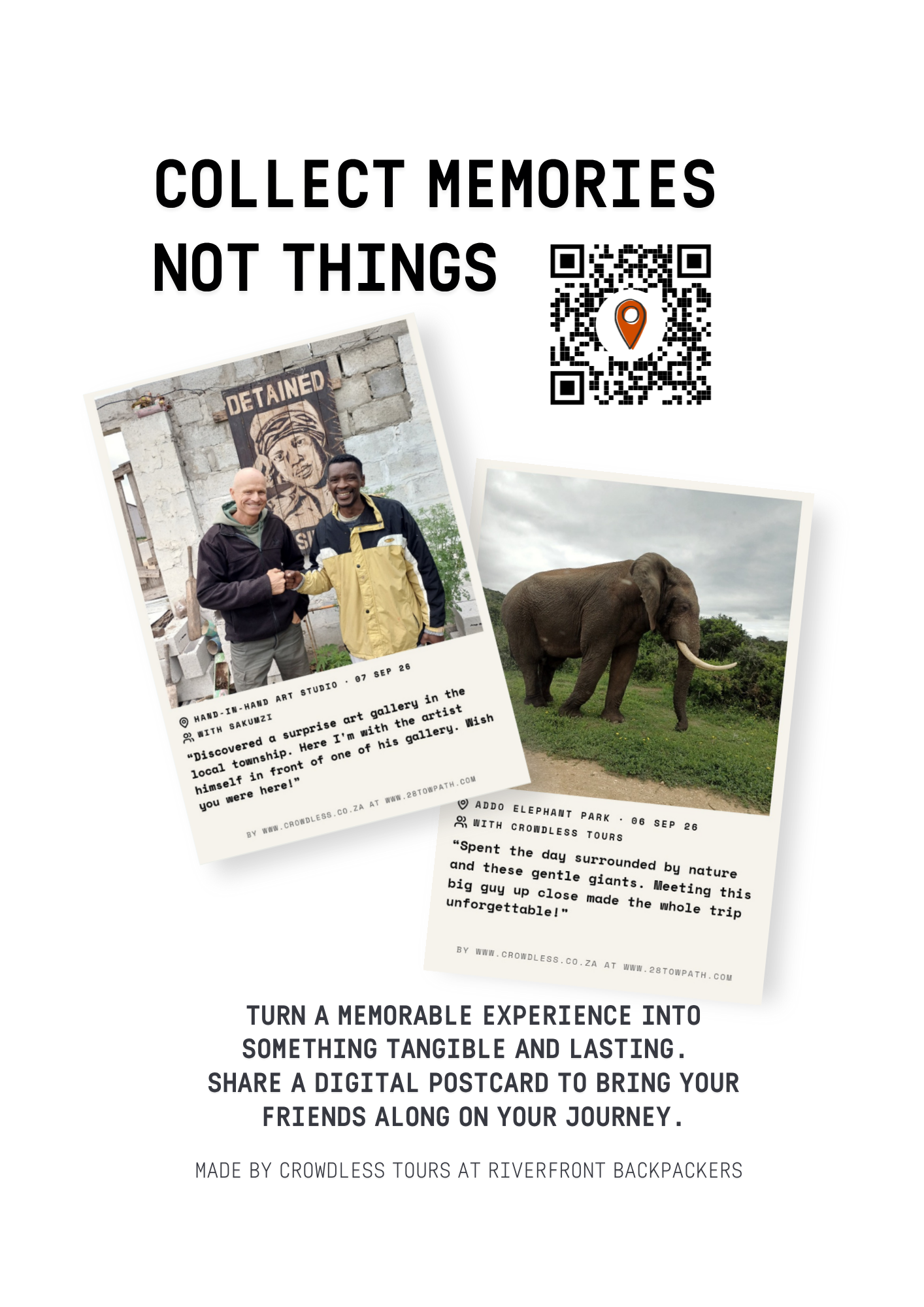 Poster for the digital postcard tourism prototype